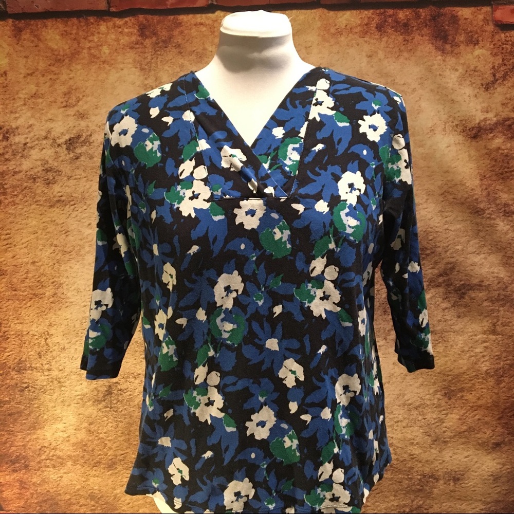 Raphaella Studio Floral Knit Top | 1X